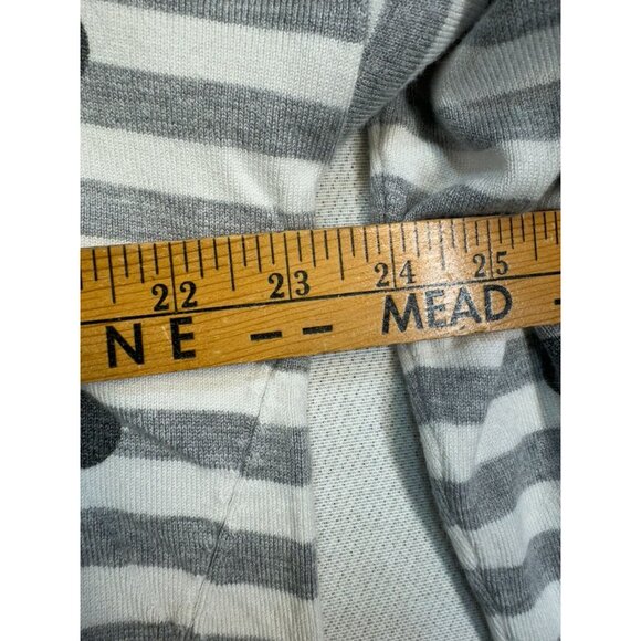 Lane Bryant Womens Striped Polka Dot Sweater 14/16 Gray & White Soft - Picture 9 of 13
